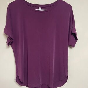 STYLUS Women's Deep Purple Short Sleeve Top size Medium